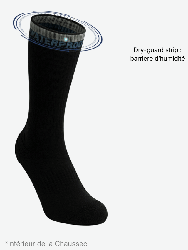Intérieure de la chaussette montrant le strip guard Image