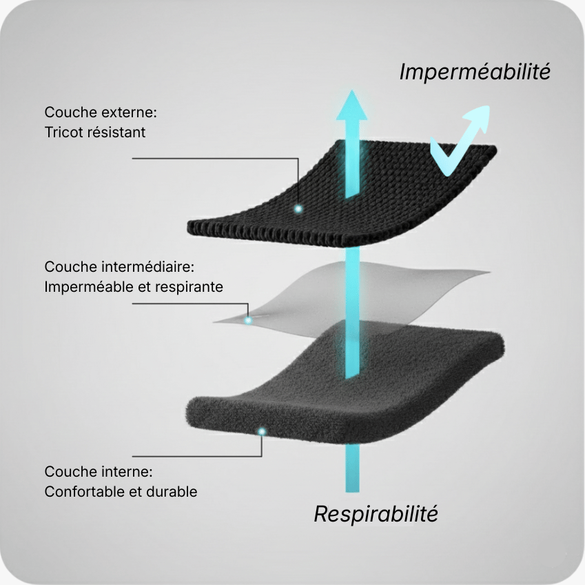 Chaussettes imperméables noir uni