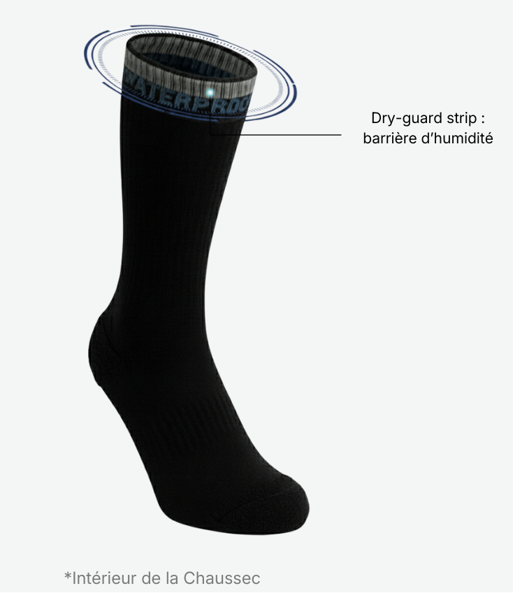Chaussettes imperméables noir uni